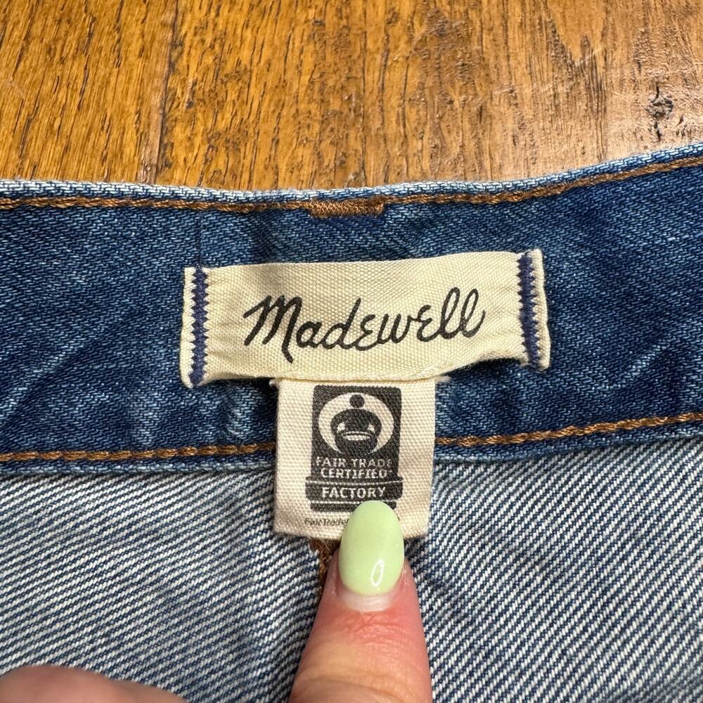 Madewell The Brynn Short Blue Denim Cutoff Shorts Button Fly Womens Size 26 - Picture 2 of 9